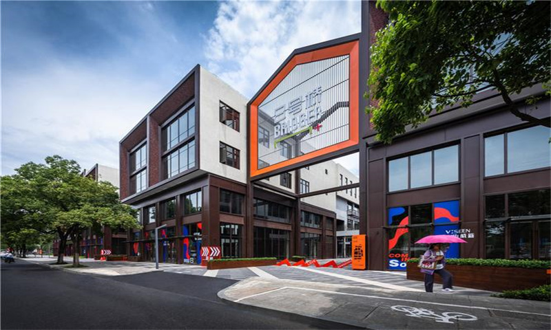 杭州市萧山区核心区域的金地威新8号桥